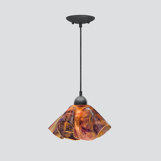 Jezebel Gallery Lily Signature 11" x 7" Large Black Eyed Susan Pendant Light With Black Hardware