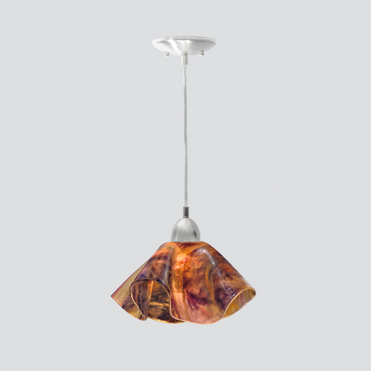 Jezebel Gallery Lily Signature 11" x 7" Large Black Eyed Susan Pendant Light With Nickel Hardware