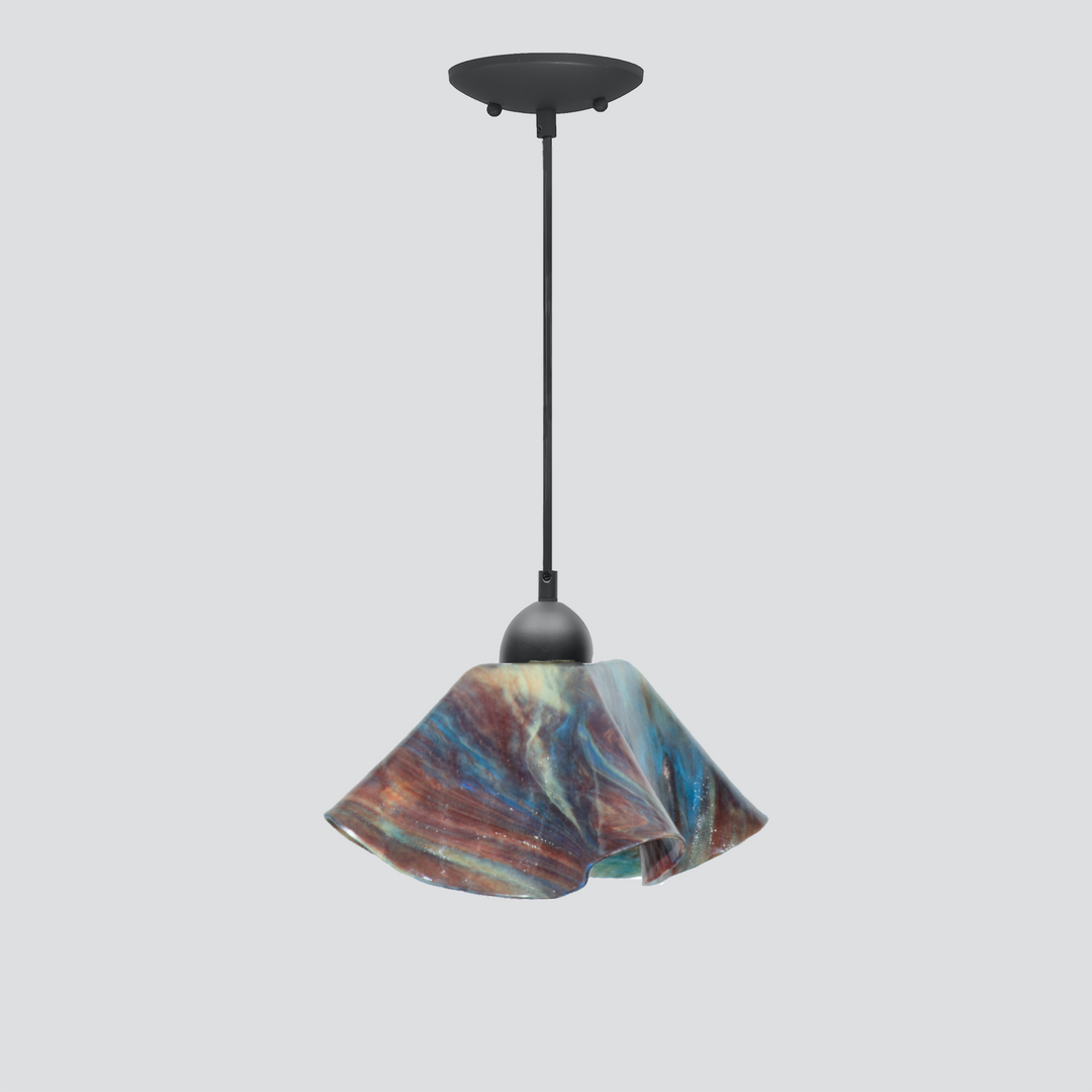Jezebel Gallery Lily Signature 11" x 7" Large Day Pendant Light With Black Hardware