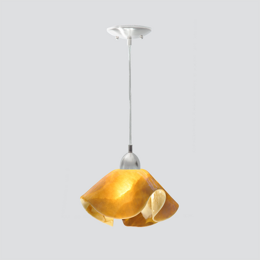 Jezebel Gallery Lily Signature 11" x 7" Large Honeysuckle Pendant Light With Nickel Hardware