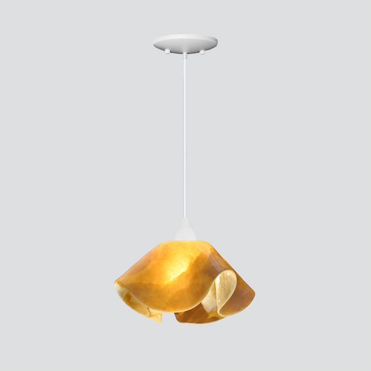 Jezebel Gallery Lily Signature 11" x 7" Large Honeysuckle Pendant Light With White Hardware