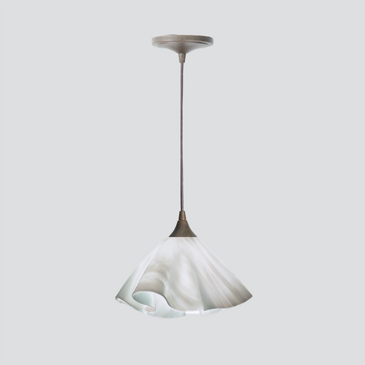 Jezebel Gallery Lily Signature 11" x 7" Large Lotus Pendant Light With Brown Hardware
