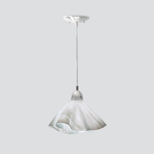 Jezebel Gallery Lily Signature 11" x 7" Large Lotus Pendant Light With Nickel Hardware