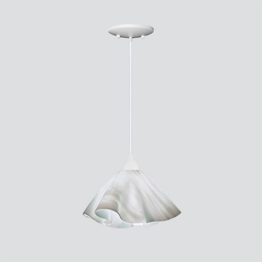 Jezebel Gallery Lily Signature 11" x 7" Large Lotus Pendant Light With White Hardware