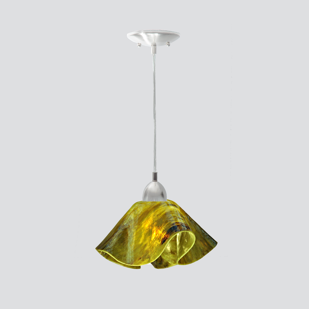 Jezebel Gallery Lily Signature 11" x 7" Large Treebark Pendant Light With Nickel Hardware