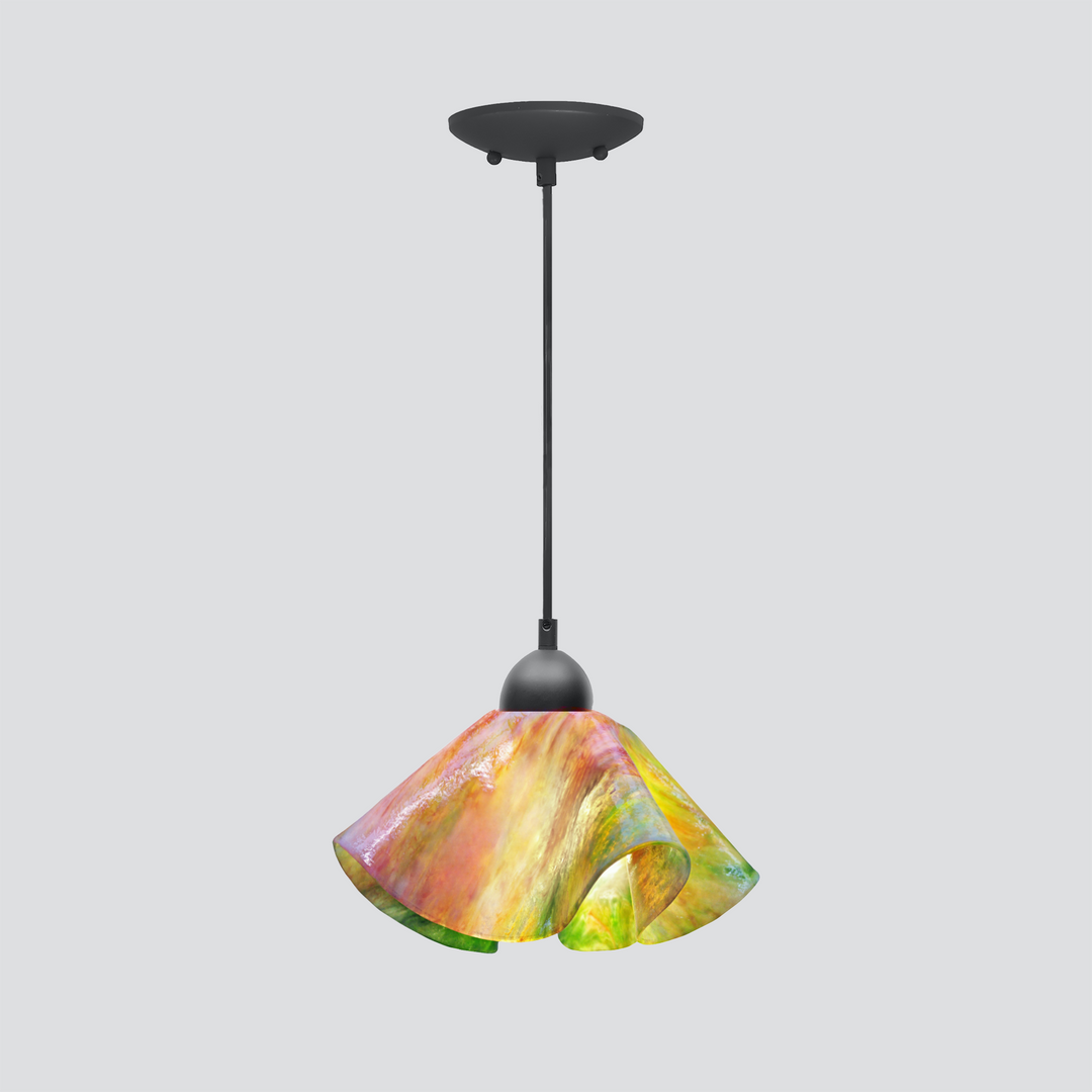 Jezebel Gallery Lily Signature 11" x 7" Large Tulip Pendant Light With Black Hardware