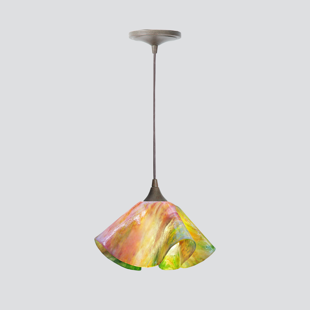 Jezebel Gallery Lily Signature 11" x 7" Large Tulip Pendant Light With Brown Hardware