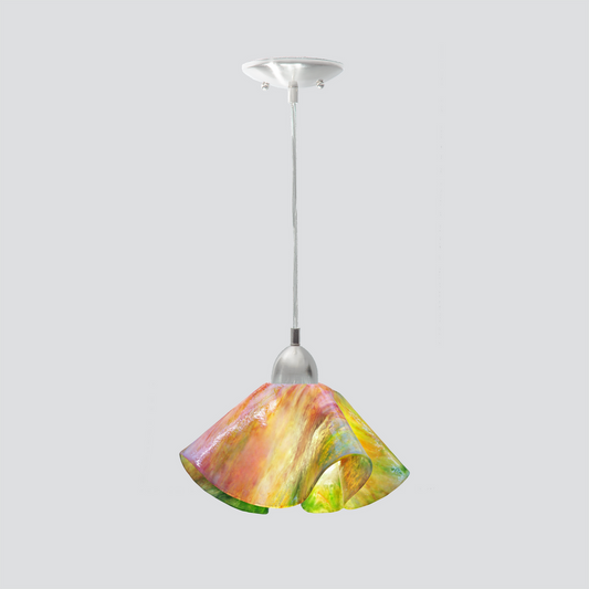 Jezebel Gallery Lily Signature 11" x 7" Large Tulip Pendant Light With Nickel Hardware