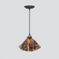 Jezebel Gallery Lily Signature 11" x 7" Large Wild Iris Pendant Light With Black Hardware