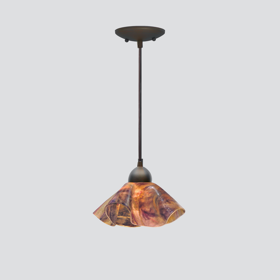 Jezebel Gallery Lily Signature 9" x 5" Small Black Eyed Susan Pendant Light With Black Hardware