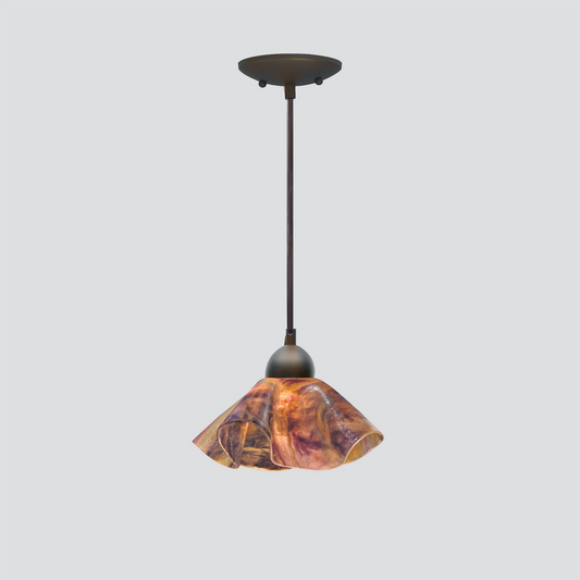 Jezebel Gallery Lily Signature 9" x 5" Small Black Eyed Susan Pendant Light With Black Hardware