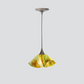 Jezebel Gallery Lily Signature 9" x 5" Small Buttercup Pendant Light With Brown Hardware