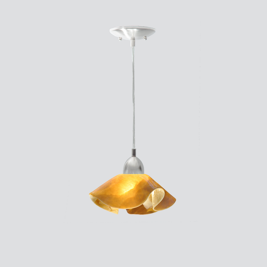 Jezebel Gallery Lily Signature 9" x 5" Small Honeysuckle Pendant Light With Nickel Hardware