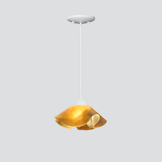 Jezebel Gallery Lily Signature 9" x 5" Small Honeysuckle Pendant Light With White Hardware