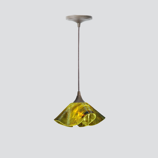 Jezebel Gallery Lily Signature 9" x 5" Small Treebark Pendant Light With Brown Hardware