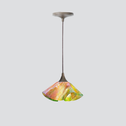 Jezebel Gallery Lily Signature 9" x 5" Small Tulip Pendant Light With Brown Hardware