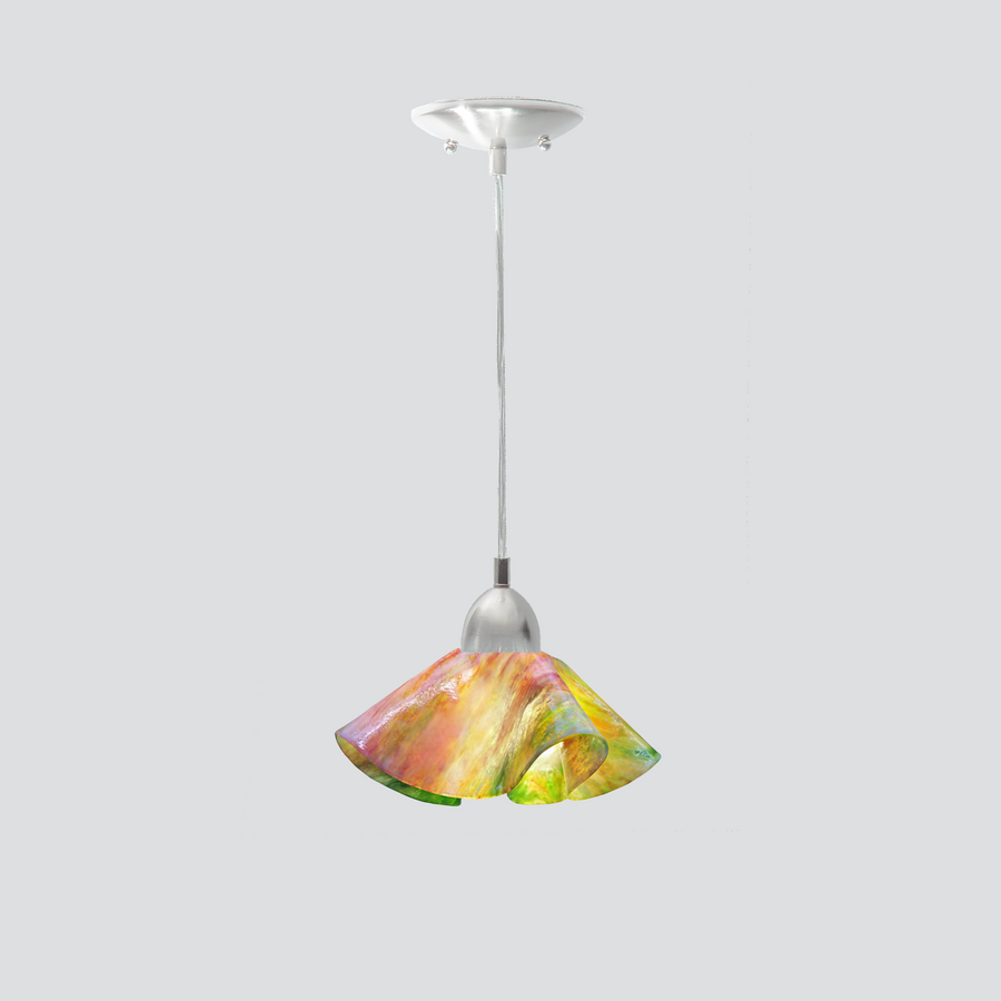 Jezebel Gallery Lily Signature 9" x 5" Small Tulip Pendant Light With Nickel Hardware