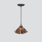Jezebel Gallery Lily Signature 9" x 5" Small Wild Iris Pendant Light With Black Hardware