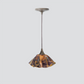 Jezebel Gallery Lily Signature 9" x 5" Small Wild Iris Pendant Light With Brown Hardware