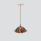 Jezebel Gallery Lily Signature 9" x 5" Small Wild Iris Pendant Light With Copper Hardware