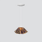 Jezebel Gallery Lily Signature 9" x 5" Small Wild Iris Pendant Light With White Hardware