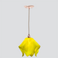 Jezebel Gallery Radiance 11" x 10" Large Canary Yellow Flame Pendant Light With Copper Hardware