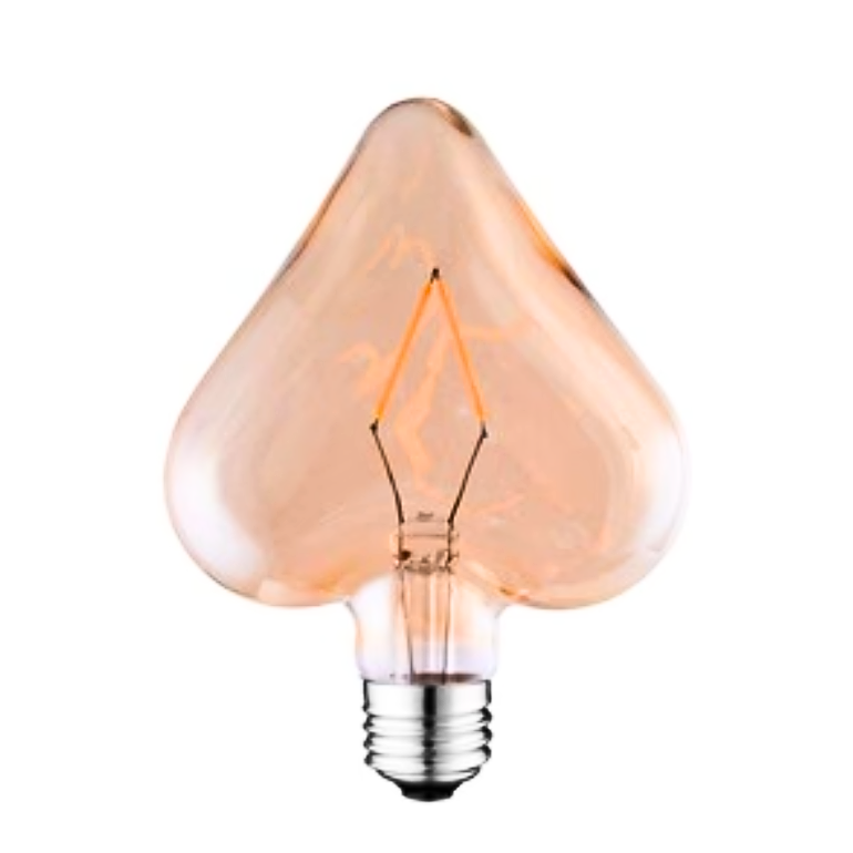 Lifegard Lighting E26/E27 4W 125 Heart Shape Spiral Filament Dimmable 2200K LED