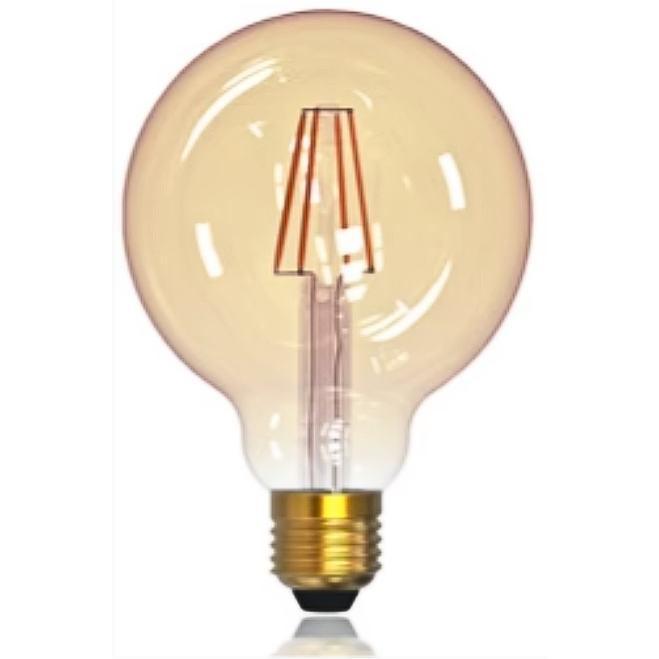 Lifegard Lighting G125 E26/E27 4W Standard Hand Crafted Smooth Glass 2200K LED
