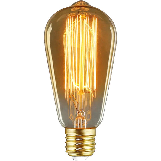 Lifegard Lighting Incandescent ST64 Hairpin Style Filament Anchors 2200K Amber Light Bulb