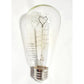 Lifegard Lighting Incandescent ST64 Heart with Hairpin Spiral Filament Anchors 2200K Clear Light Bulb