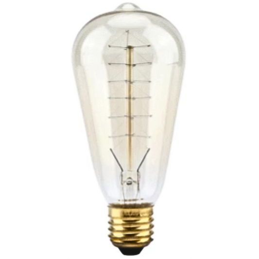 Lifegard Lighting Incandescent ST64 Heart with Hairpin Spiral Filament Anchors 2200K Clear Light Bulb