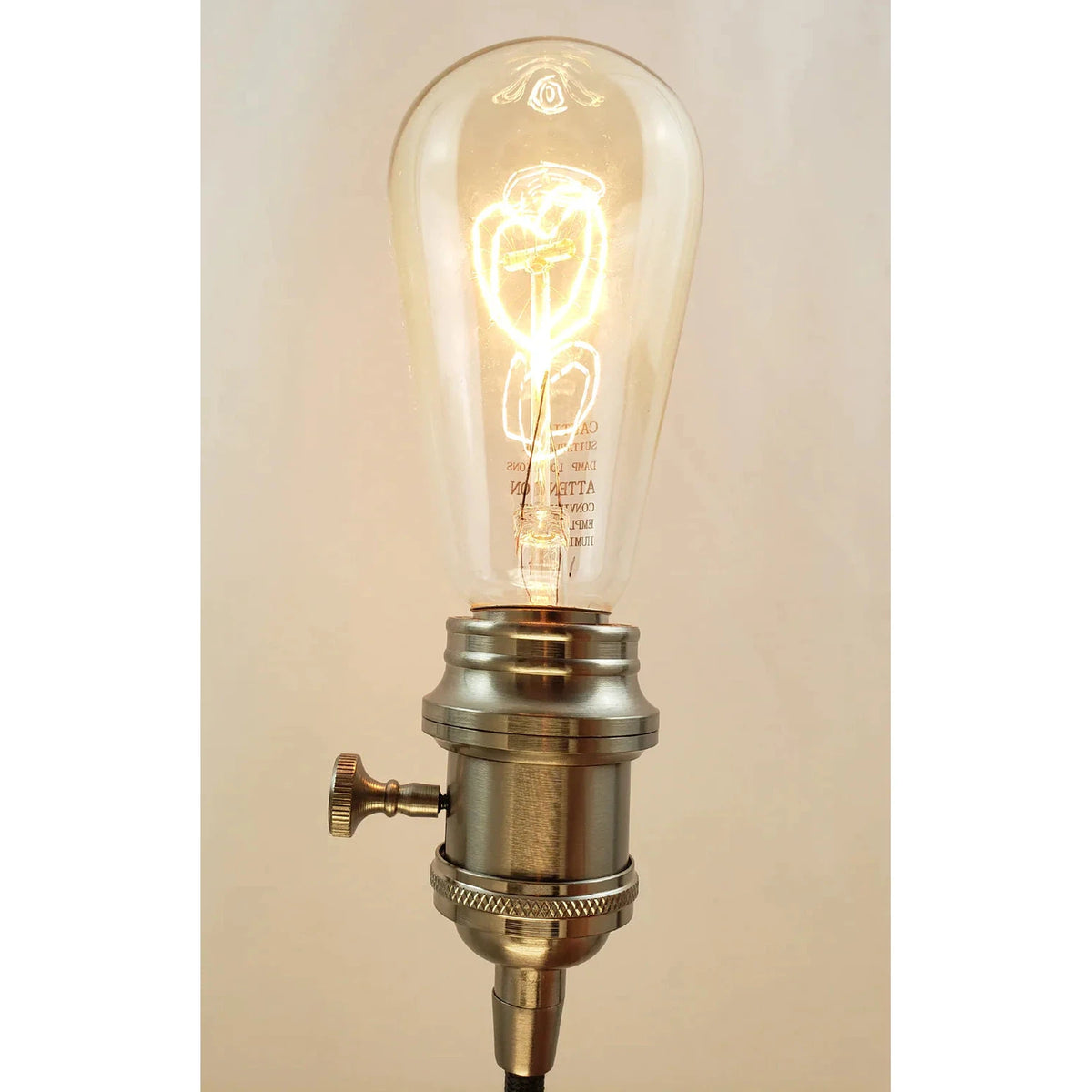 Lifegard Lighting Incandescent ST64 Heart with Hairpin Style Filament Anchors 2200K Clear Light Bulb