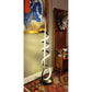 Lifegard Lighting LED Spiral Dimmable 4000K Controlled with Remote Black Base with Black Spiral Back On LED Floor Lamp