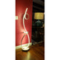 Lifegard Lighting LED Spiral Dimmable 4000K Controlled with Remote White Base with White Spiral Back On LED Floor Lamp