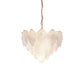 Lucas & McKearn Acanthus 7-Light Distressed Gold Chandelier With Cream Etched Glass Leaf Shade