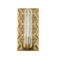 Lucas & McKearn Alpha 1-Light Aged Brass Wall Sconce With Glass Candle Cover