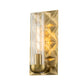 Lucas & McKearn Alpha 1-Light Aged Brass Wall Sconce With Glass Candle Cover