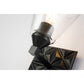 Lucas & McKearn Alpha 1-Light Matte Black Wall Light With Cone Shape Clear Glass Shade
