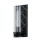 Lucas & McKearn Alpha 1-Light Matte Black Wall Sconce With Glass Candle Cover