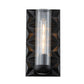 Lucas & McKearn Alpha 1-Light Matte Black Wall Sconce With Glass Candle Cover