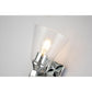 Lucas & McKearn Alpha 1-Light Polished Chrome Wall Light With Cone Shape Clear Glass Shade