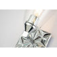 Lucas & McKearn Alpha 1-Light Polished Chrome Wall Light With Cone Shape Clear Glass Shade