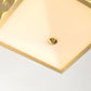 Lucas & McKearn Alpha 15" Square Aged Brass Flush Mount Lighting With Creamy White Glass Shade