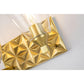 Lucas & McKearn Alpha 2-Light Aged Brass Wall Light With Cone Shape Clear Glass Shade