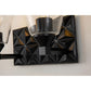 Lucas & McKearn Alpha 2-Light Matte Black Wall Light With Cone Shape Clear Glass Shade