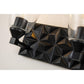 Lucas & McKearn Alpha 2-Light Matte Black Wall Light With Cone Shape Clear Glass Shade