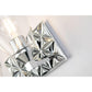 Lucas & McKearn Alpha 2-Light Polished Chrome Wall Light With Cone Shape Clear Glass Shade