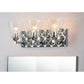 Lucas & McKearn Alpha 3-Light Polished Chrome Wall Light With Cone Shape Clear Glass Shade