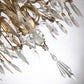 Lucas & McKearn Alsace 12-Light Antique Glaze Silver Metallic Chandelier With Flower Inspired Crystal Accent