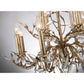 Lucas & McKearn Alsace 12-Light Antique Glaze Silver Metallic Chandelier With Flower Inspired Crystal Accent